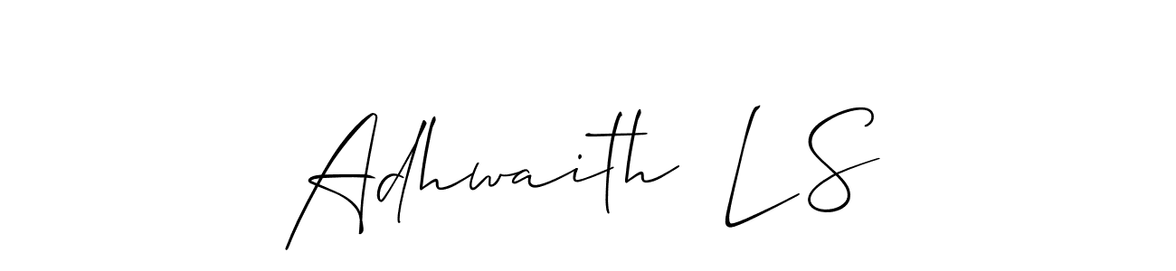 How to make Adhwaith  L S signature? Allison_Script is a professional autograph style. Create handwritten signature for Adhwaith  L S name. Adhwaith  L S signature style 2 images and pictures png