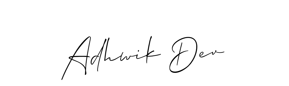 This is the best signature style for the Adhwik Dev name. Also you like these signature font (Allison_Script). Mix name signature. Adhwik Dev signature style 2 images and pictures png