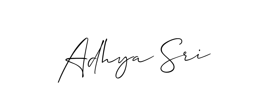 Design your own signature with our free online signature maker. With this signature software, you can create a handwritten (Allison_Script) signature for name Adhya Sri. Adhya Sri signature style 2 images and pictures png