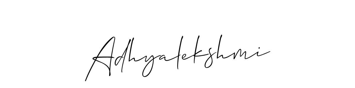 Once you've used our free online signature maker to create your best signature Allison_Script style, it's time to enjoy all of the benefits that Adhyalekshmi name signing documents. Adhyalekshmi signature style 2 images and pictures png