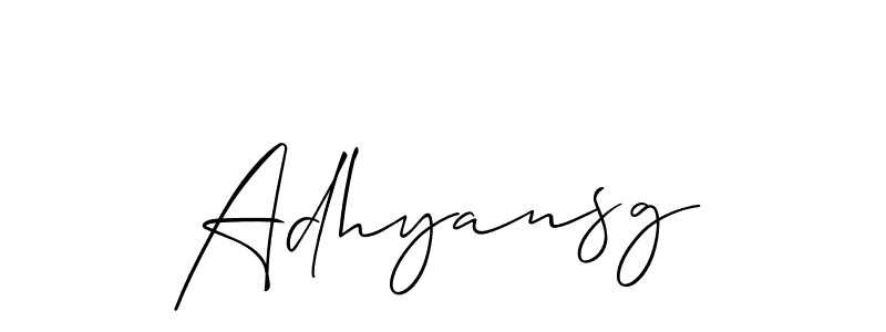 It looks lik you need a new signature style for name Adhyansg. Design unique handwritten (Allison_Script) signature with our free signature maker in just a few clicks. Adhyansg signature style 2 images and pictures png