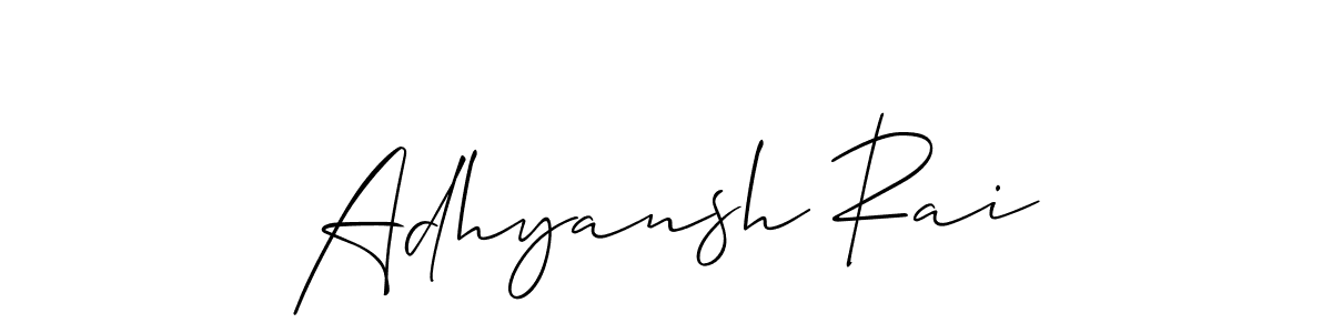 Make a short Adhyansh Rai signature style. Manage your documents anywhere anytime using Allison_Script. Create and add eSignatures, submit forms, share and send files easily. Adhyansh Rai signature style 2 images and pictures png