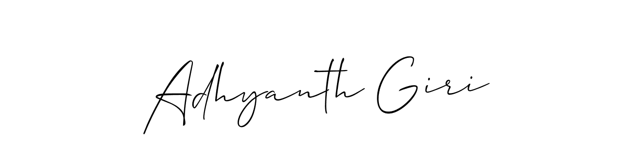 How to make Adhyanth Giri signature? Allison_Script is a professional autograph style. Create handwritten signature for Adhyanth Giri name. Adhyanth Giri signature style 2 images and pictures png