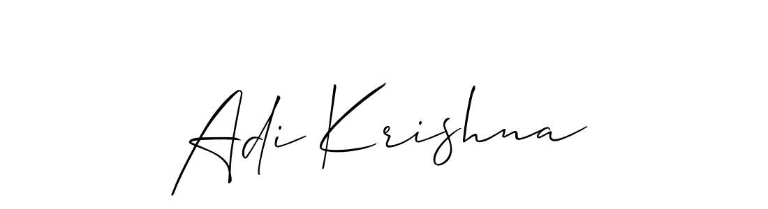 Design your own signature with our free online signature maker. With this signature software, you can create a handwritten (Allison_Script) signature for name Adi Krishna. Adi Krishna signature style 2 images and pictures png