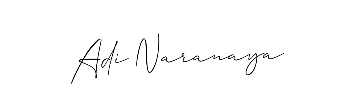 Adi Naranaya stylish signature style. Best Handwritten Sign (Allison_Script) for my name. Handwritten Signature Collection Ideas for my name Adi Naranaya. Adi Naranaya signature style 2 images and pictures png
