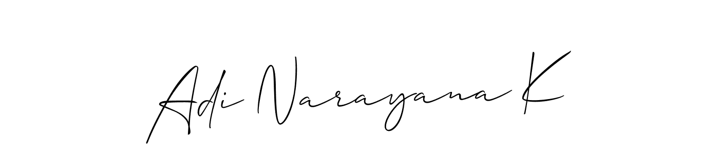 This is the best signature style for the Adi Narayana K name. Also you like these signature font (Allison_Script). Mix name signature. Adi Narayana K signature style 2 images and pictures png