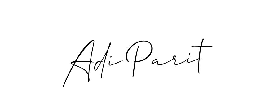 Create a beautiful signature design for name Adi Parit. With this signature (Allison_Script) fonts, you can make a handwritten signature for free. Adi Parit signature style 2 images and pictures png