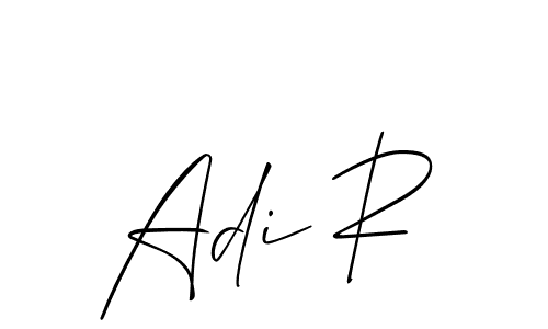 You should practise on your own different ways (Allison_Script) to write your name (Adi R) in signature. don't let someone else do it for you. Adi R signature style 2 images and pictures png