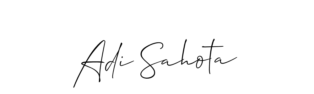 You should practise on your own different ways (Allison_Script) to write your name (Adi Sahota) in signature. don't let someone else do it for you. Adi Sahota signature style 2 images and pictures png