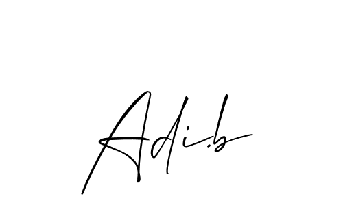 Design your own signature with our free online signature maker. With this signature software, you can create a handwritten (Allison_Script) signature for name Adi.b. Adi.b signature style 2 images and pictures png