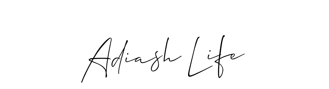 Make a beautiful signature design for name Adiash Life. With this signature (Allison_Script) style, you can create a handwritten signature for free. Adiash Life signature style 2 images and pictures png