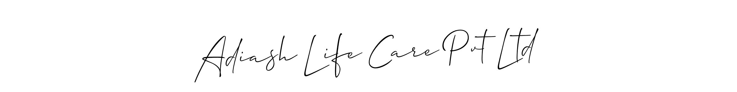 This is the best signature style for the Adiash Life Care Pvt Ltd name. Also you like these signature font (Allison_Script). Mix name signature. Adiash Life Care Pvt Ltd signature style 2 images and pictures png