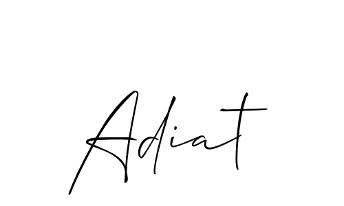 It looks lik you need a new signature style for name Adiat. Design unique handwritten (Allison_Script) signature with our free signature maker in just a few clicks. Adiat signature style 2 images and pictures png