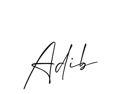 Also we have Adib name is the best signature style. Create professional handwritten signature collection using Allison_Script autograph style. Adib signature style 2 images and pictures png
