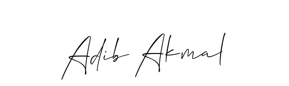 Use a signature maker to create a handwritten signature online. With this signature software, you can design (Allison_Script) your own signature for name Adib Akmal. Adib Akmal signature style 2 images and pictures png