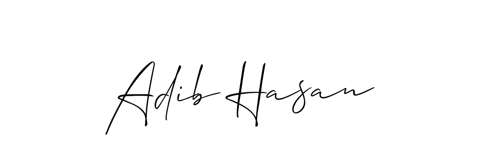 Make a beautiful signature design for name Adib Hasan. With this signature (Allison_Script) style, you can create a handwritten signature for free. Adib Hasan signature style 2 images and pictures png
