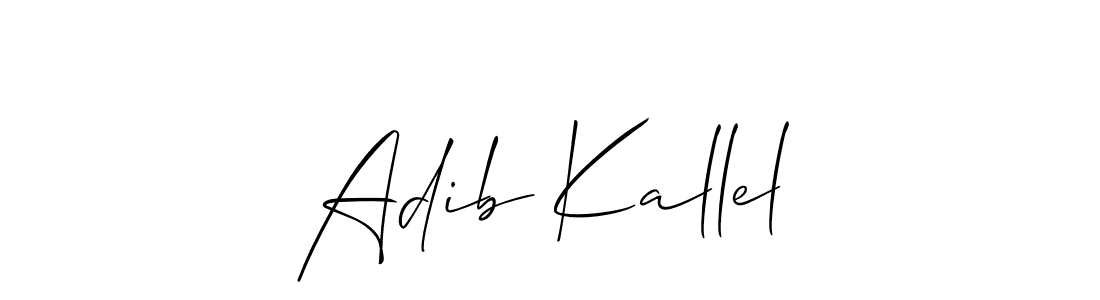 Best and Professional Signature Style for Adib Kallel. Allison_Script Best Signature Style Collection. Adib Kallel signature style 2 images and pictures png
