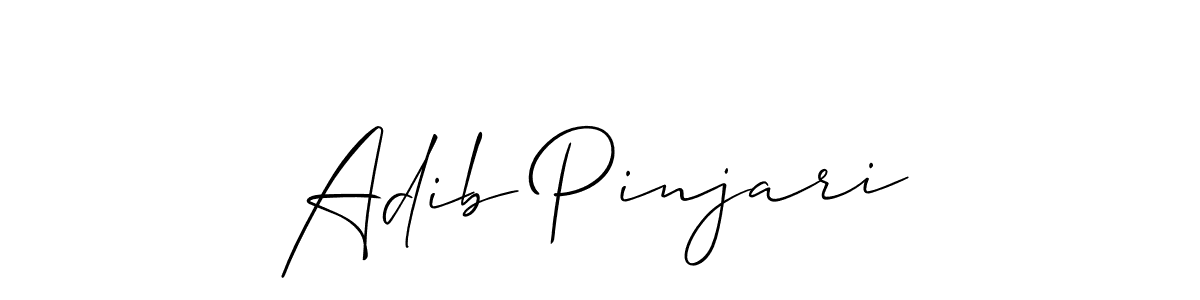 It looks lik you need a new signature style for name Adib Pinjari. Design unique handwritten (Allison_Script) signature with our free signature maker in just a few clicks. Adib Pinjari signature style 2 images and pictures png