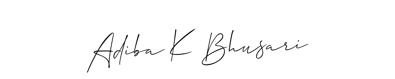 How to Draw Adiba K Bhusari signature style? Allison_Script is a latest design signature styles for name Adiba K Bhusari. Adiba K Bhusari signature style 2 images and pictures png