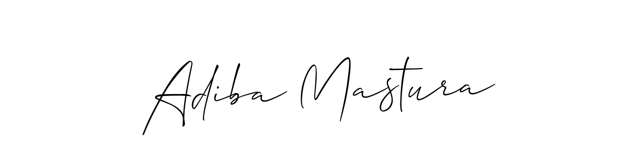 Create a beautiful signature design for name Adiba Mastura. With this signature (Allison_Script) fonts, you can make a handwritten signature for free. Adiba Mastura signature style 2 images and pictures png