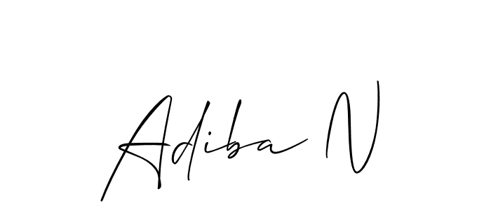 You can use this online signature creator to create a handwritten signature for the name Adiba N. This is the best online autograph maker. Adiba N signature style 2 images and pictures png