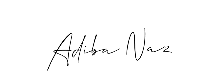 How to make Adiba Naz name signature. Use Allison_Script style for creating short signs online. This is the latest handwritten sign. Adiba Naz signature style 2 images and pictures png
