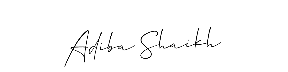 Create a beautiful signature design for name Adiba Shaikh. With this signature (Allison_Script) fonts, you can make a handwritten signature for free. Adiba Shaikh signature style 2 images and pictures png