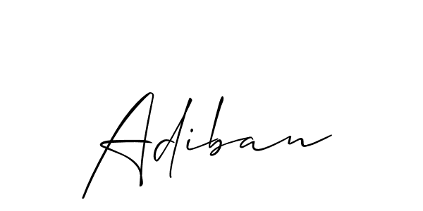 Also we have Adiban name is the best signature style. Create professional handwritten signature collection using Allison_Script autograph style. Adiban signature style 2 images and pictures png