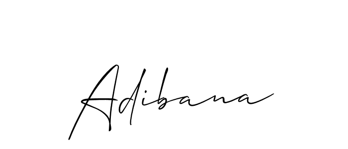 Make a beautiful signature design for name Adibana. With this signature (Allison_Script) style, you can create a handwritten signature for free. Adibana signature style 2 images and pictures png