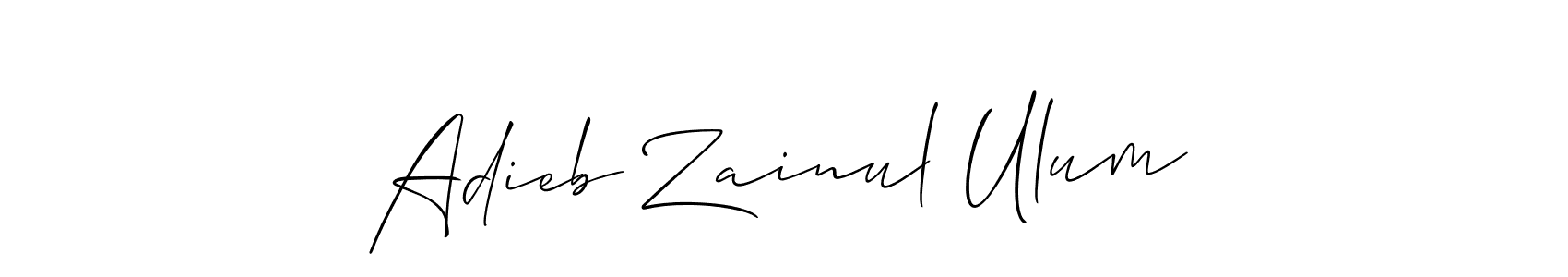 Make a beautiful signature design for name Adieb Zainul Ulum. Use this online signature maker to create a handwritten signature for free. Adieb Zainul Ulum signature style 2 images and pictures png