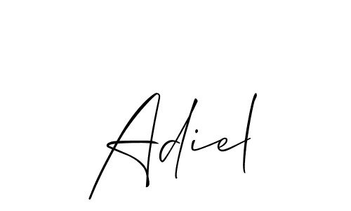 Also You can easily find your signature by using the search form. We will create Adiel name handwritten signature images for you free of cost using Allison_Script sign style. Adiel signature style 2 images and pictures png