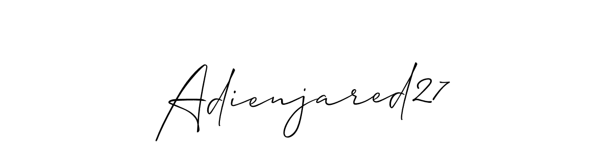 Make a beautiful signature design for name Adienjared27. Use this online signature maker to create a handwritten signature for free. Adienjared27 signature style 2 images and pictures png