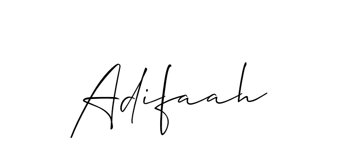 Adifaah stylish signature style. Best Handwritten Sign (Allison_Script) for my name. Handwritten Signature Collection Ideas for my name Adifaah. Adifaah signature style 2 images and pictures png