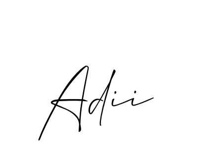 You should practise on your own different ways (Allison_Script) to write your name (Adii) in signature. don't let someone else do it for you. Adii signature style 2 images and pictures png