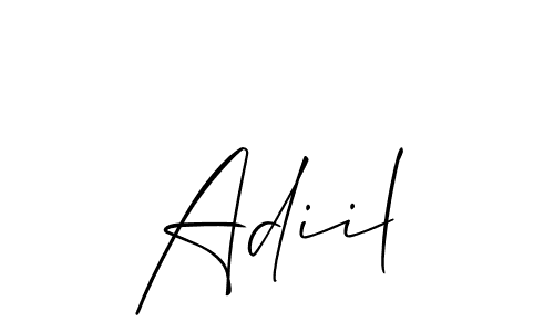 Create a beautiful signature design for name Adiil. With this signature (Allison_Script) fonts, you can make a handwritten signature for free. Adiil signature style 2 images and pictures png