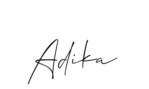 How to make Adika name signature. Use Allison_Script style for creating short signs online. This is the latest handwritten sign. Adika signature style 2 images and pictures png