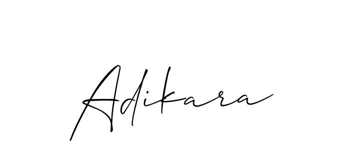 Design your own signature with our free online signature maker. With this signature software, you can create a handwritten (Allison_Script) signature for name Adikara. Adikara signature style 2 images and pictures png