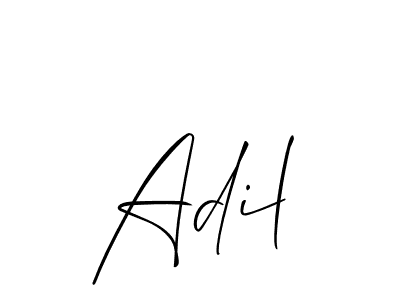 You should practise on your own different ways (Allison_Script) to write your name (Adil) in signature. don't let someone else do it for you. Adil signature style 2 images and pictures png