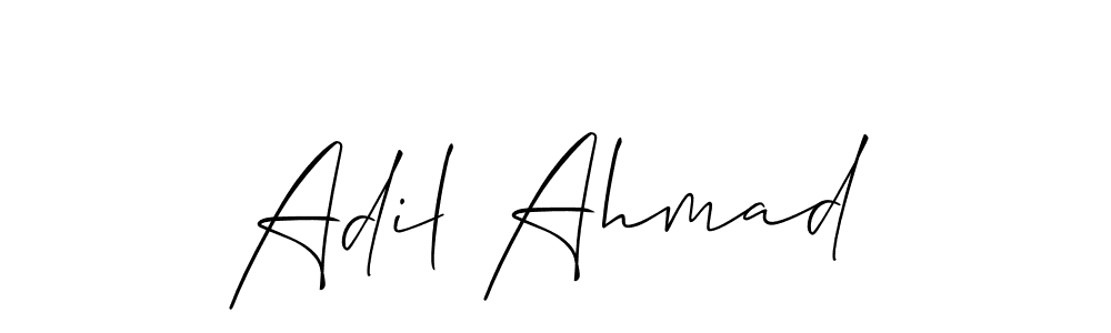 It looks lik you need a new signature style for name Adil Ahmad. Design unique handwritten (Allison_Script) signature with our free signature maker in just a few clicks. Adil Ahmad signature style 2 images and pictures png