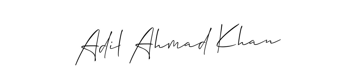This is the best signature style for the Adil Ahmad Khan name. Also you like these signature font (Allison_Script). Mix name signature. Adil Ahmad Khan signature style 2 images and pictures png