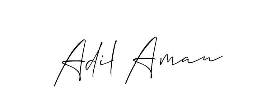 Make a short Adil Aman signature style. Manage your documents anywhere anytime using Allison_Script. Create and add eSignatures, submit forms, share and send files easily. Adil Aman signature style 2 images and pictures png