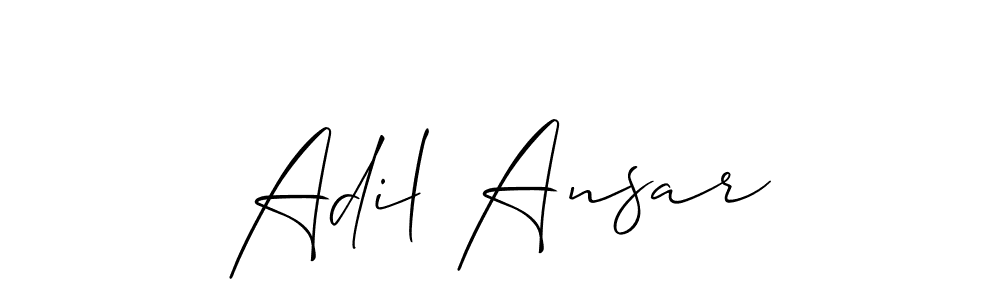 Design your own signature with our free online signature maker. With this signature software, you can create a handwritten (Allison_Script) signature for name Adil Ansar. Adil Ansar signature style 2 images and pictures png