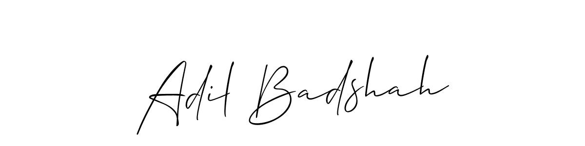 Use a signature maker to create a handwritten signature online. With this signature software, you can design (Allison_Script) your own signature for name Adil Badshah. Adil Badshah signature style 2 images and pictures png