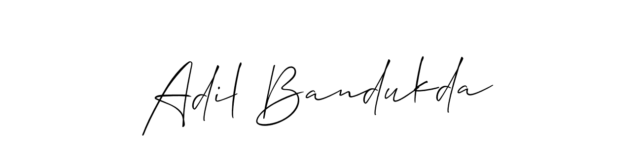 Also You can easily find your signature by using the search form. We will create Adil Bandukda name handwritten signature images for you free of cost using Allison_Script sign style. Adil Bandukda signature style 2 images and pictures png