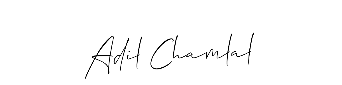 Best and Professional Signature Style for Adil Chamlal. Allison_Script Best Signature Style Collection. Adil Chamlal signature style 2 images and pictures png