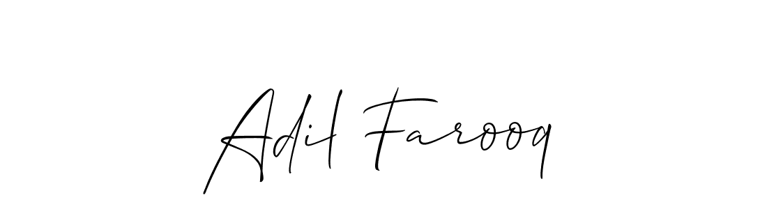 if you are searching for the best signature style for your name Adil Farooq. so please give up your signature search. here we have designed multiple signature styles  using Allison_Script. Adil Farooq signature style 2 images and pictures png