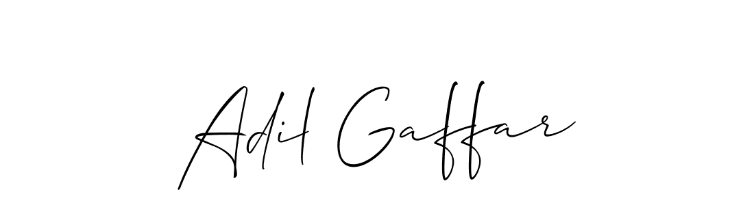 Use a signature maker to create a handwritten signature online. With this signature software, you can design (Allison_Script) your own signature for name Adil Gaffar. Adil Gaffar signature style 2 images and pictures png