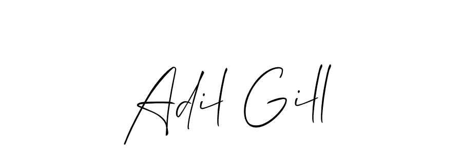 Best and Professional Signature Style for Adil Gill. Allison_Script Best Signature Style Collection. Adil Gill signature style 2 images and pictures png