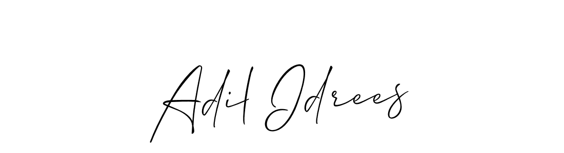 The best way (Allison_Script) to make a short signature is to pick only two or three words in your name. The name Adil Idrees include a total of six letters. For converting this name. Adil Idrees signature style 2 images and pictures png