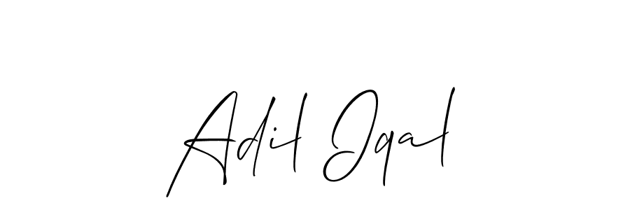 How to make Adil Iqal signature? Allison_Script is a professional autograph style. Create handwritten signature for Adil Iqal name. Adil Iqal signature style 2 images and pictures png